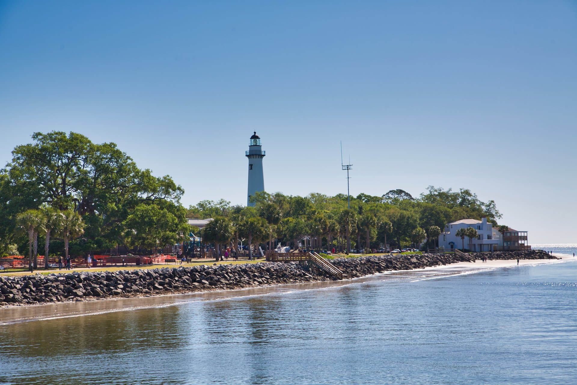 Coastal lighthouse on the Georgia coast
